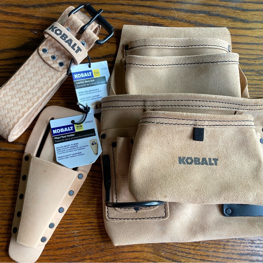 Kobalt Tool Belt Set with pliers holder NWT
